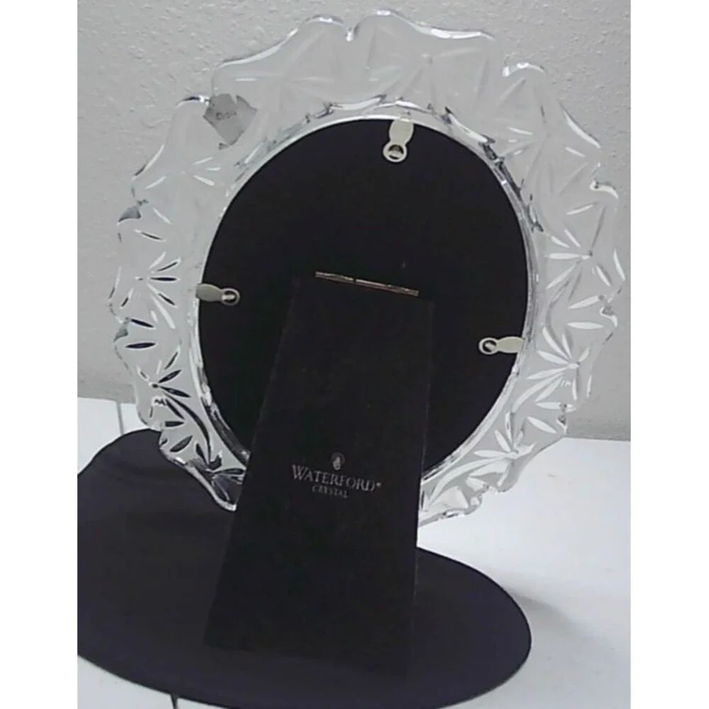 Vtg 1995 Oval Waterford Crystal Picture Frame NOS w/Box 7.75x9.5